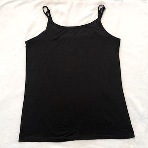 Terra & Sky Adjustable Strap Black Cami Tank Top